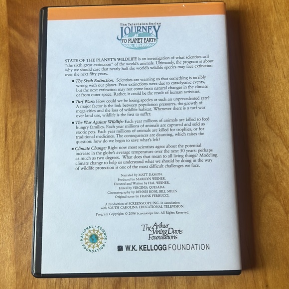 JOURNEY TO PLANET EARTH THE STATE OF THE PLANET'S WILDLIFE BY MATT DAMON DVD - Picture 2 of 2